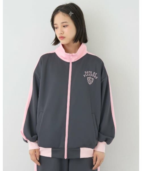 Lovetoxic / ラブトキシック ブルゾン | 【7days】トラックジャケット（チャコール）