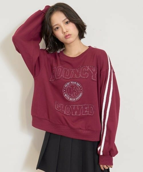 Lovetoxic / ラブトキシック スウェット | 【7days】袖ライントレーナー | 詳細1