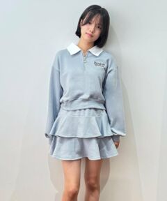 【7days】ポロ衿ハーフジップセットアップ