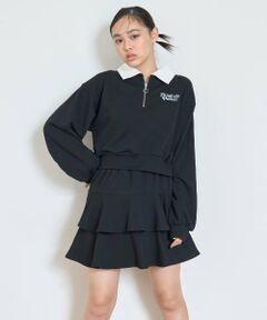 Lovetoxic / ラブトキシック スウェット | 【7days】ポロ衿ハーフジップセットアップ