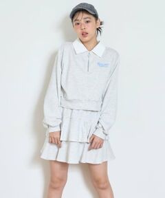 Lovetoxic / ラブトキシック スウェット | 【7days】ポロ衿ハーフジップセットアップ
