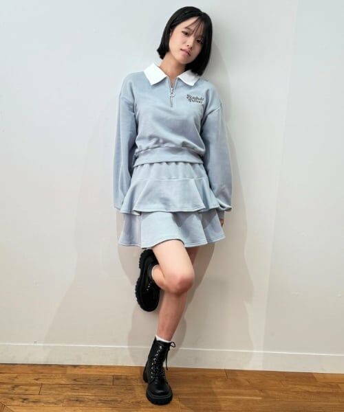Lovetoxic / ラブトキシック スウェット | 【7days】ポロ衿ハーフジップセットアップ | 詳細1