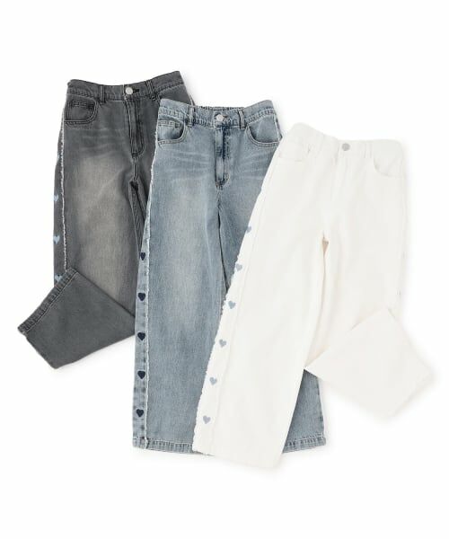 Lovetoxic / ラブトキシック その他パンツ | 【7days】脇ハート刺しゅうワイドパンツ | 詳細3