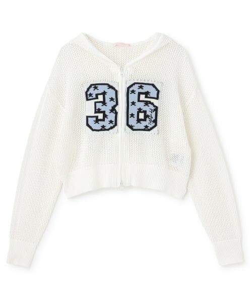 Lovetoxic / ラブトキシック パーカー | 【7days】メッシュニットパーカー（オフ ホワイト）