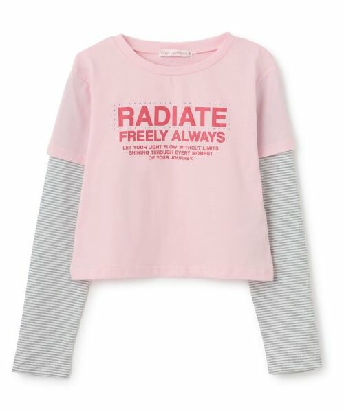 Lovetoxic / ラブトキシック Tシャツ | 【7days】レイヤード風長袖Tシャツ（ピンク）