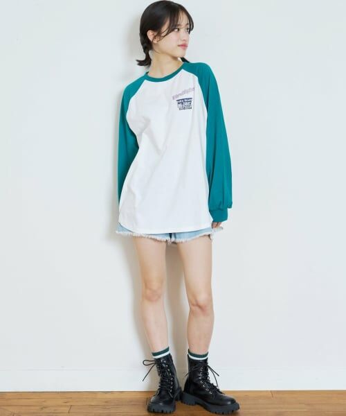 Lovetoxic / ラブトキシック Tシャツ | 【7days】ラグランチュニックTシャツT | 詳細2