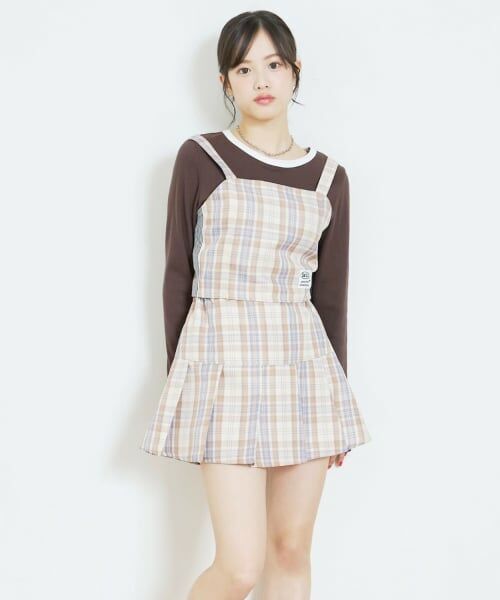 Lovetoxic / ラブトキシック キャミソール・チューブトップ | 【7days】サイドラインキャミセツトアップ（ベージュ）