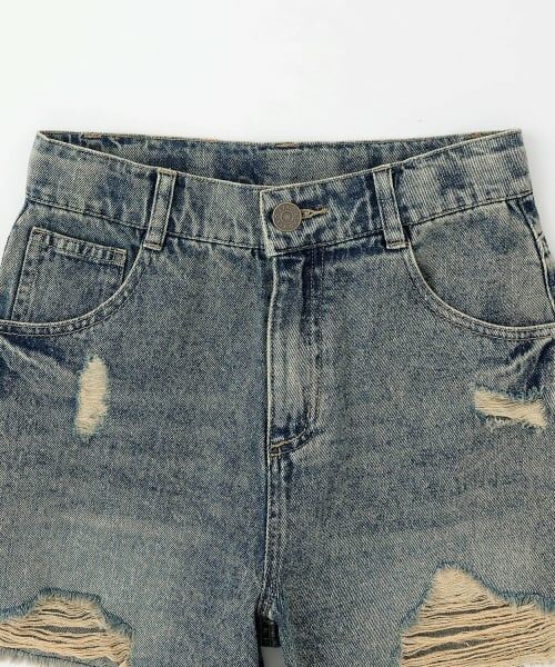 Lovetoxic / ラブトキシック ショート・ハーフ・半端丈パンツ | 【LTXC】ダメージデニムショートパンツ | 詳細12
