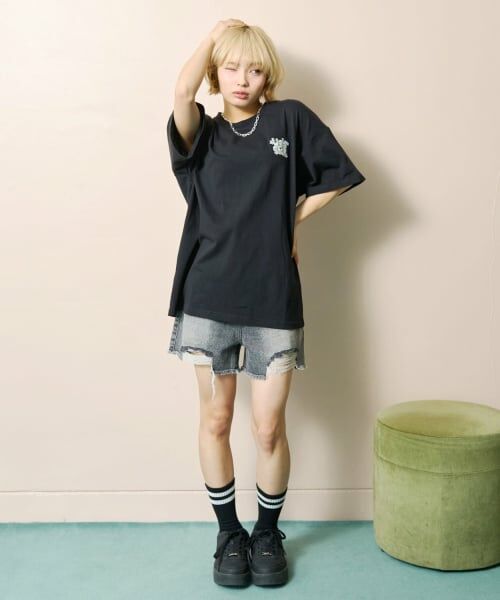 Lovetoxic / ラブトキシック ショート・ハーフ・半端丈パンツ | 【LTXC】ダメージデニムショートパンツ | 詳細4