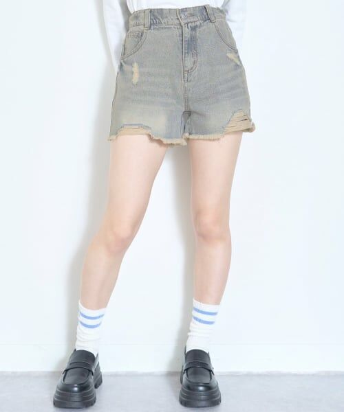 Lovetoxic / ラブトキシック ショート・ハーフ・半端丈パンツ | 【LTXC】ダメージデニムショートパンツ | 詳細5
