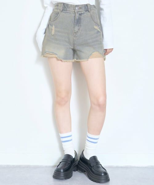 Lovetoxic / ラブトキシック ショート・ハーフ・半端丈パンツ | 【LTXC】ダメージデニムショートパンツ | 詳細6