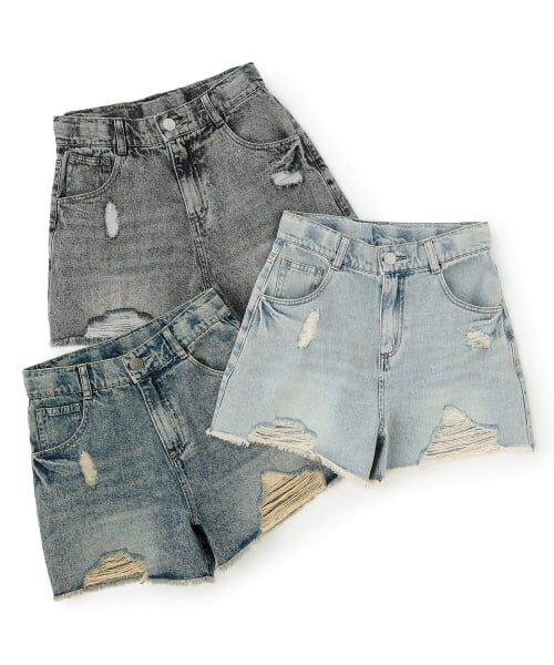 Lovetoxic / ラブトキシック ショート・ハーフ・半端丈パンツ | 【LTXC】ダメージデニムショートパンツ | 詳細7