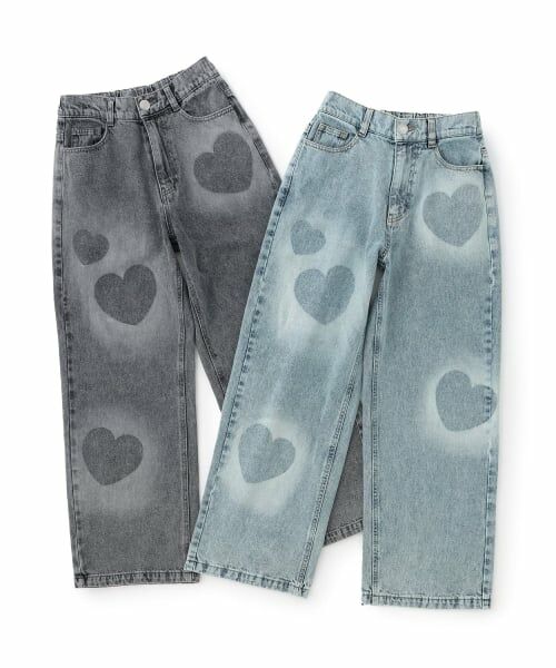 Lovetoxic / ラブトキシック その他パンツ | 【LTXC】モチーフスプレーデニムワイドパンツ | 詳細9