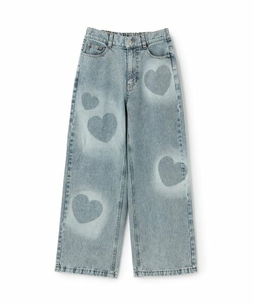 Lovetoxic / ラブトキシック その他パンツ | 【LTXC】モチーフスプレーデニムワイドパンツ（ブルー）