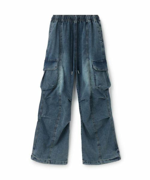 Lovetoxic / ラブトキシック その他パンツ | 【LTXC/速乾/ストレッチ】デニムカーゴパンツ（紺）