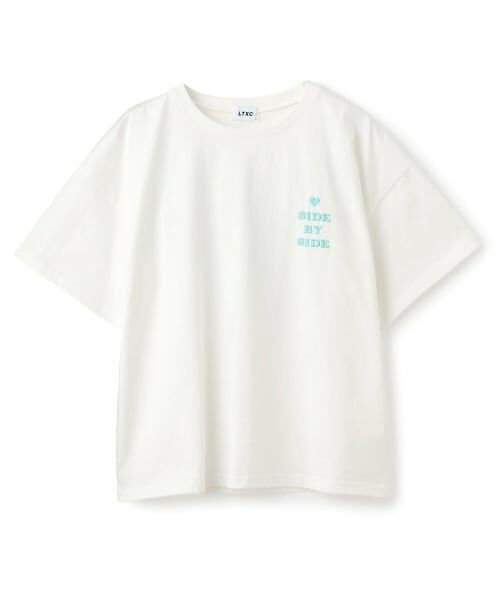 Lovetoxic / ラブトキシック Tシャツ | 【GOODPRICE】【LTXC/綿100%】発泡バックハートロゴ半袖T（オフ ホワイト）