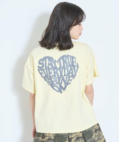 Lovetoxic / ラブトキシック Tシャツ | 【GOODPRICE】【LTXC/綿100%】発泡バックハートロゴ半袖T（黄）