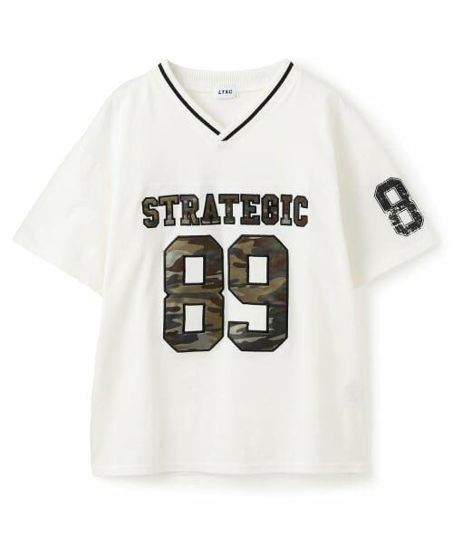 Lovetoxic / ラブトキシック Tシャツ | 【LTXC/綿100%】ナンバーアップリケ半袖T（オフ ホワイト）