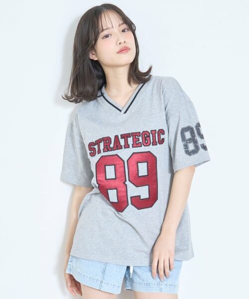 Lovetoxic / ラブトキシック Tシャツ | 【LTXC/綿100%】ナンバーアップリケ半袖T | 詳細1