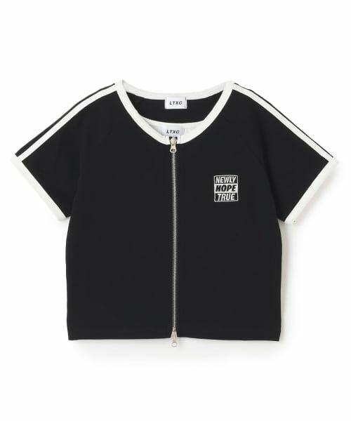 Lovetoxic / ラブトキシック Tシャツ | 【LTXC/抗菌防臭】タンクつきラインジップ半袖（黒）