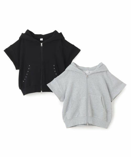 Lovetoxic / ラブトキシック パーカー | 【LTXC/綿100/セット可】半袖ジップパーカー | 詳細8