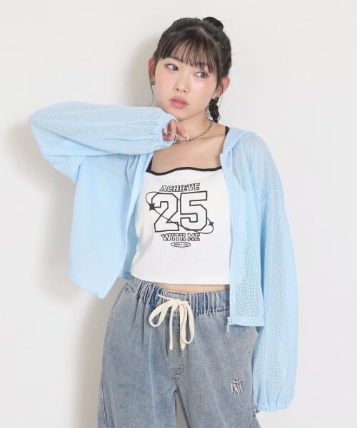 Lovetoxic / ラブトキシック パーカー | 【LTXC/抗菌防臭】キャミつきメッシュパーカー | 詳細4