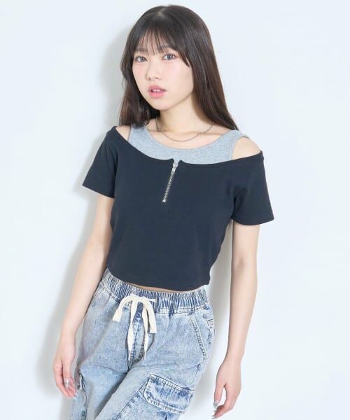 Lovetoxic / ラブトキシック Tシャツ | 【LTXC/抗菌防臭】オフショルレイヤードテレコT | 詳細8