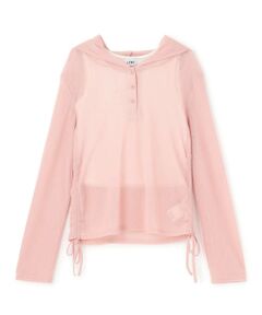 Lovetoxic / ラブトキシック Tシャツ | 【LTXC】インナーつきシアーヘンリーフードニットカットソー