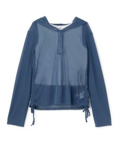 Lovetoxic / ラブトキシック Tシャツ | 【LTXC】インナーつきシアーヘンリーフードニットカットソー