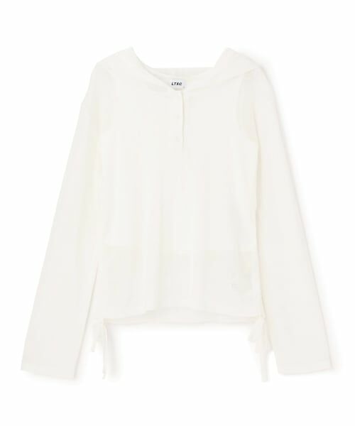 Lovetoxic / ラブトキシック Tシャツ | 【LTXC】インナーつきシアーヘンリーフードニットカットソー | 詳細4