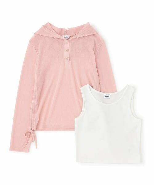 Lovetoxic / ラブトキシック Tシャツ | 【LTXC】インナーつきシアーヘンリーフードニットカットソー | 詳細6