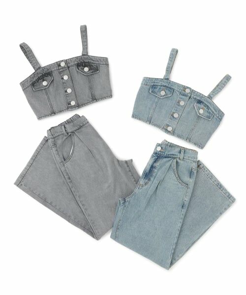 Lovetoxic / ラブトキシック キャミソール・チューブトップ | 【LTXC】デニムパンツビスチェセット | 詳細14