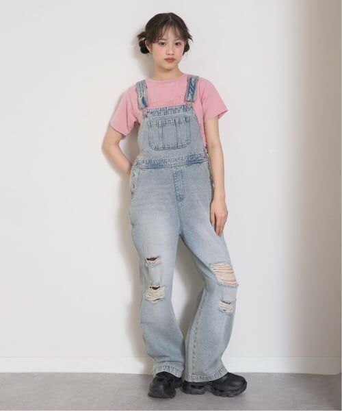 Lovetoxic / ラブトキシック サロペット・オールインワン | 【BS】デニムオーバーオール（ライト ブルー）