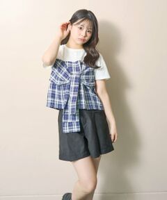 Lovetoxic / ラブトキシック ショート・ハーフ・半端丈パンツ | 美脚見えタックフレアキュロット