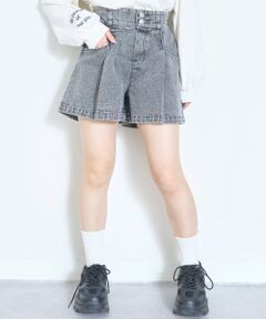 Lovetoxic / ラブトキシック ショート・ハーフ・半端丈パンツ | 美脚見えタックフレアキュロット