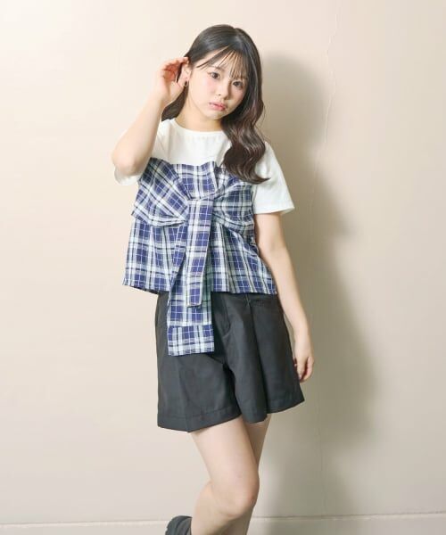 Lovetoxic / ラブトキシック ショート・ハーフ・半端丈パンツ | 美脚見えタックフレアキュロット（黒）