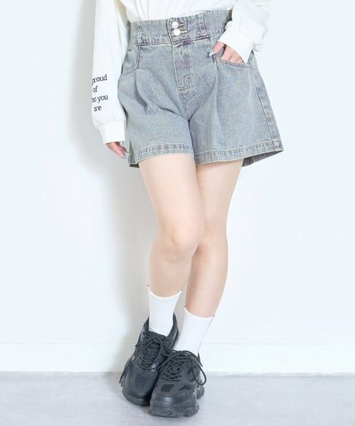 Lovetoxic / ラブトキシック ショート・ハーフ・半端丈パンツ | 美脚見えタックフレアキュロット | 詳細2