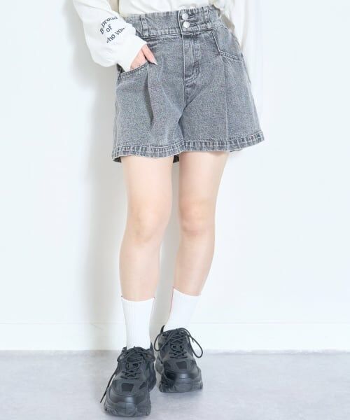 Lovetoxic / ラブトキシック ショート・ハーフ・半端丈パンツ | 美脚見えタックフレアキュロット | 詳細3