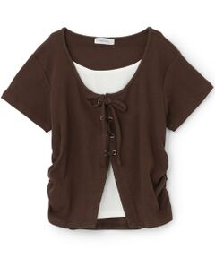 Lovetoxic / ラブトキシック Tシャツ | レースアップテレコ半袖T