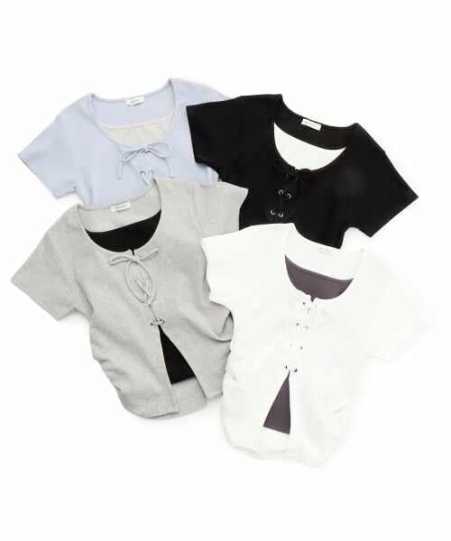 Lovetoxic / ラブトキシック Tシャツ | レースアップテレコ半袖T | 詳細4