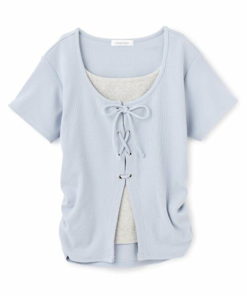Lovetoxic / ラブトキシック Tシャツ | レースアップテレコ半袖T | 詳細7