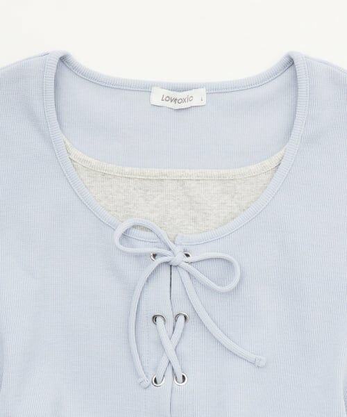 Lovetoxic / ラブトキシック Tシャツ | レースアップテレコ半袖T | 詳細9