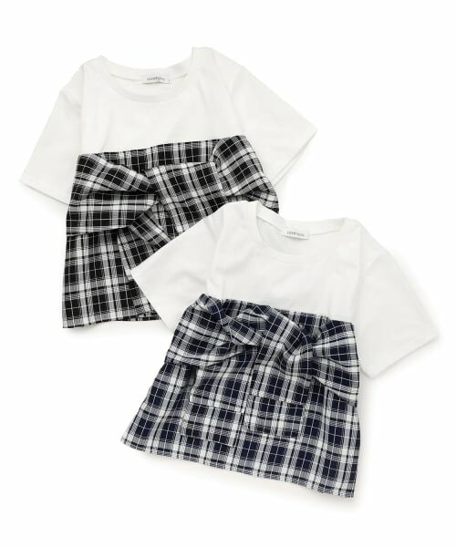 Lovetoxic / ラブトキシック Tシャツ | サマ見えベアスリーブチェックドッキング半袖T | 詳細2