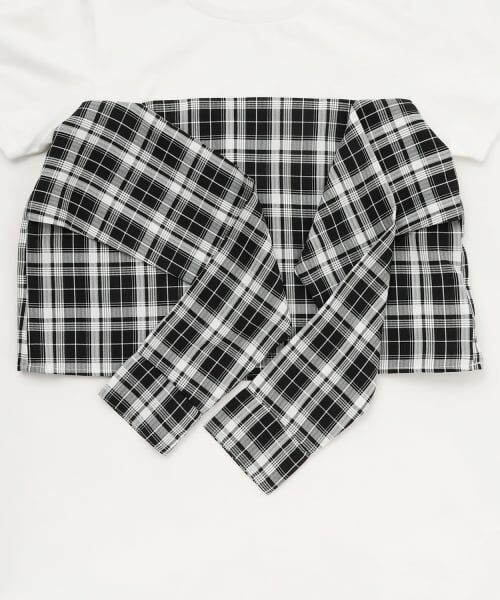 Lovetoxic / ラブトキシック Tシャツ | サマ見えベアスリーブチェックドッキング半袖T | 詳細7