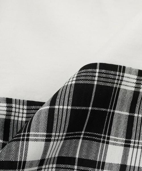 Lovetoxic / ラブトキシック Tシャツ | サマ見えベアスリーブチェックドッキング半袖T | 詳細9