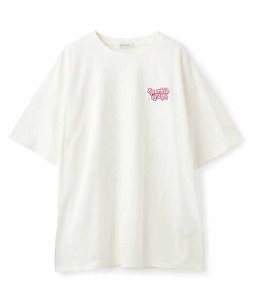 Lovetoxic / ラブトキシック Tシャツ | 【綿100%】バックフォトルーズ半袖T（オフ ホワイト）