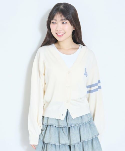 Lovetoxic / ラブトキシック カーディガン・ボレロ | 【UV/洗える】バックロゴカーディガン（オフ ホワイト）