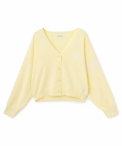 Lovetoxic / ラブトキシック カーディガン・ボレロ | 【UV/洗える】バックロゴカーディガン（黄）