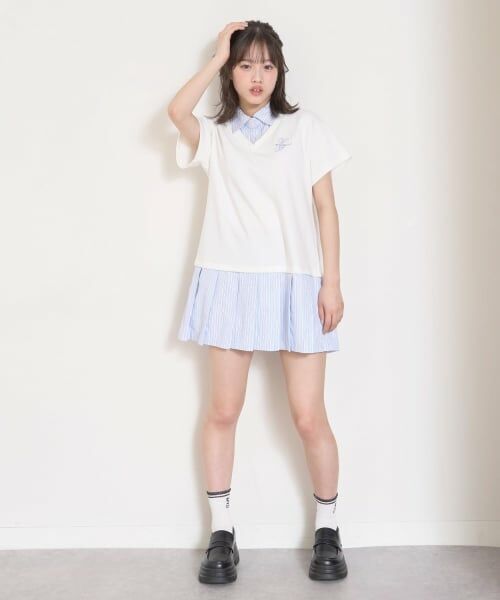 Lovetoxic / ラブトキシック ミニ丈・ひざ丈ワンピース | レイヤード風ワンピース | 詳細1