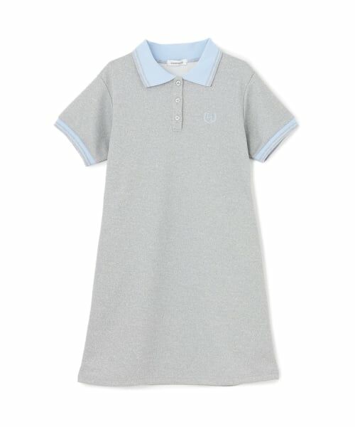 Lovetoxic / ラブトキシック ミニ丈・ひざ丈ワンピース | ポロワンピース（トップ グレー）